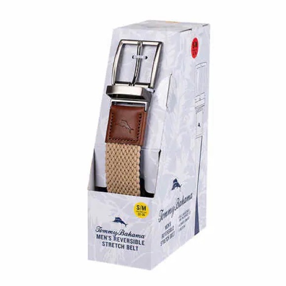 Tommy Bahama Men's Stretch Braided Reversible Belt - Picture 1 of 4